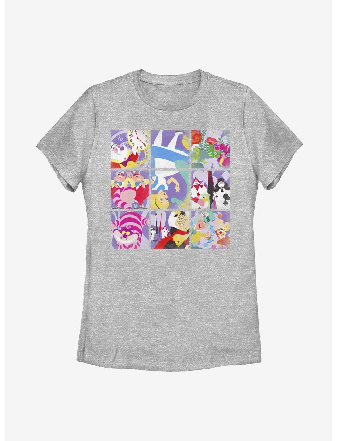 Disney Alice In Wonderland Wonder Art Blocks Womens T-Shirt, ATH HTR, hi-res