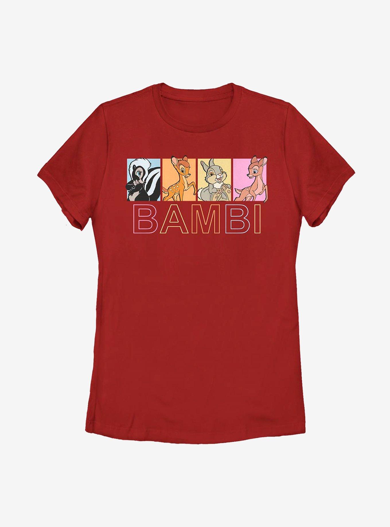Disney Bambi Characters Box Up Womens T-Shirt, , hi-res