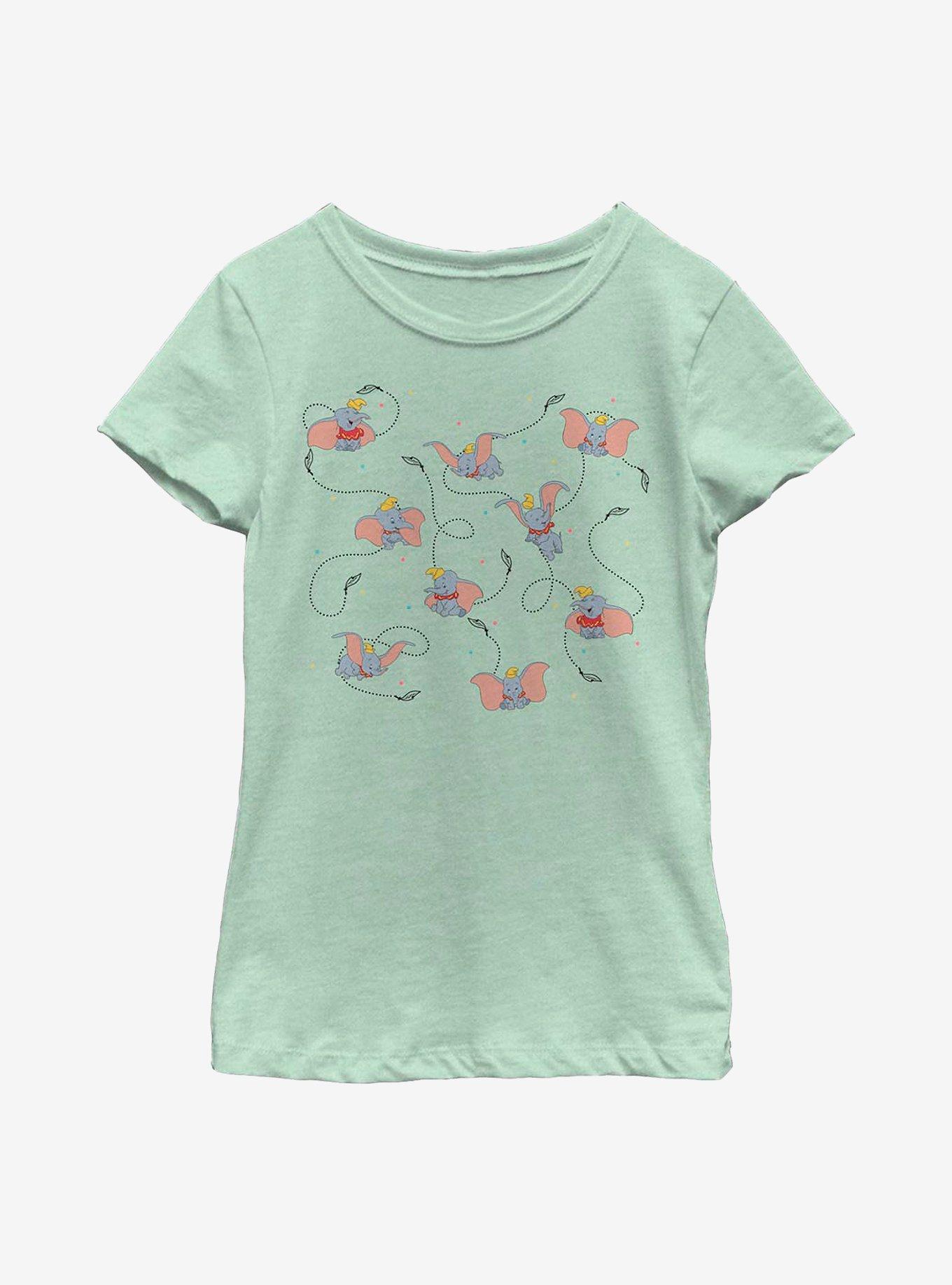 Disney Dumbo Ditsy Dumbo Youth Girls T-Shirt, , hi-res