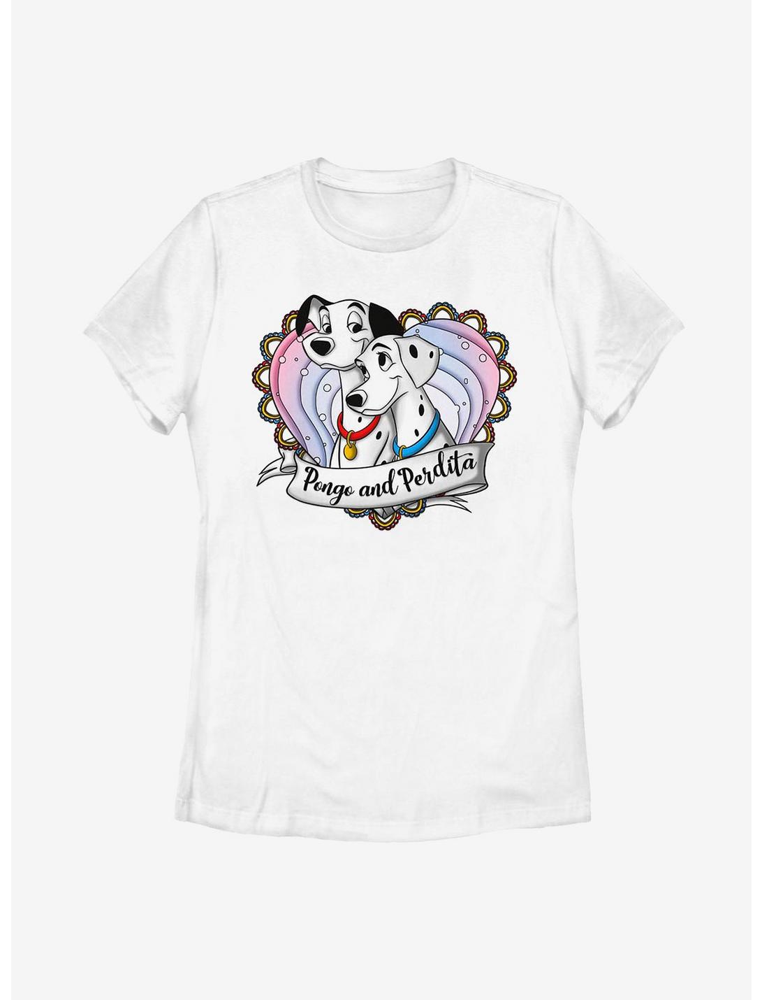 Disney 101 Dalmatians Pong And Perdita Womens T-Shirt, WHITE, hi-res