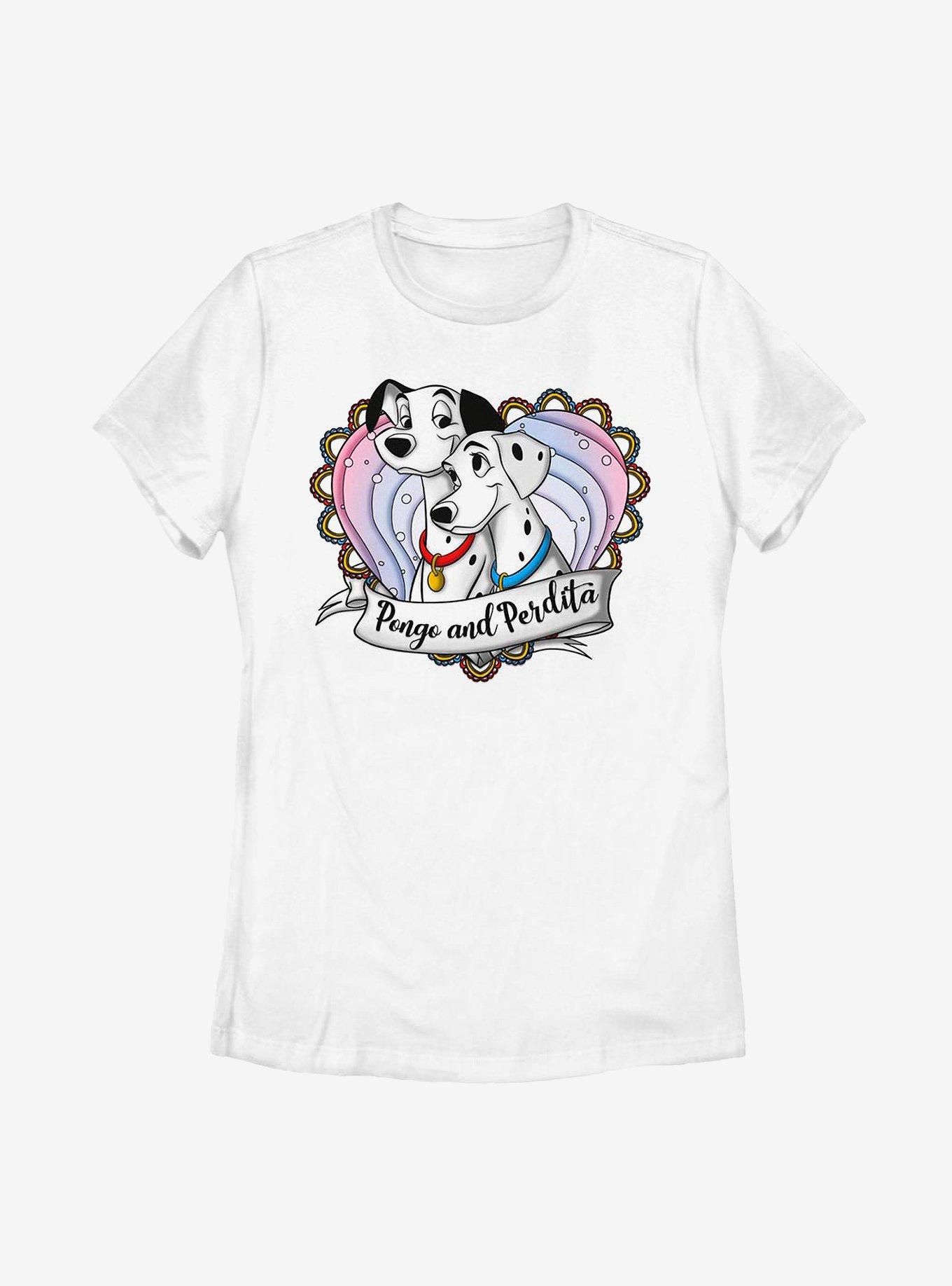 Disney 101 Dalmatians Pong And Perdita Womens T-Shirt, WHITE, hi-res