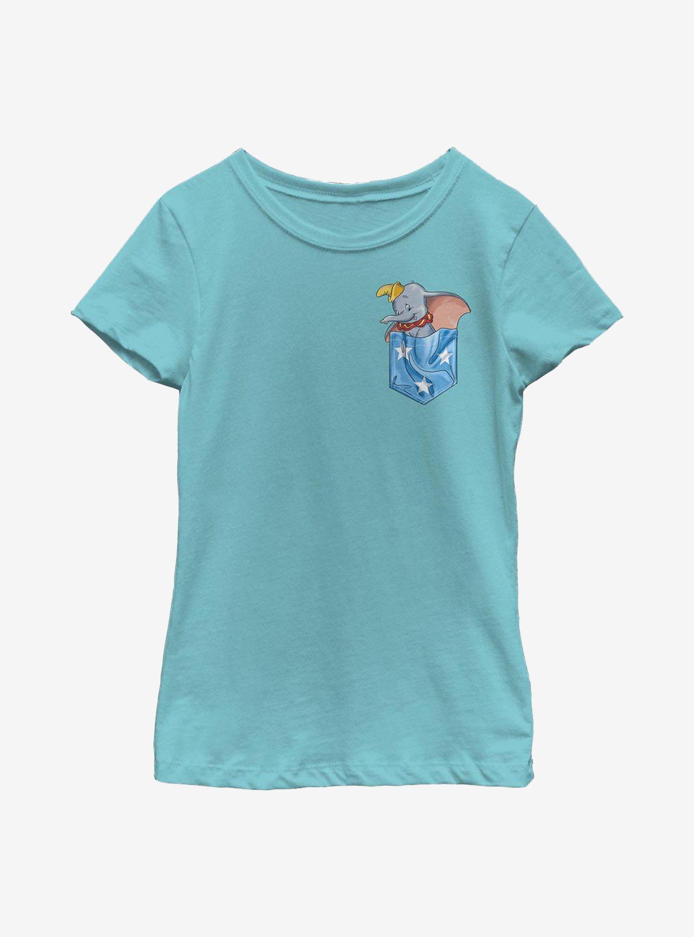 Disney Dumbo Faux Pocket Youth Girls T-Shirt, TAHI BLUE, hi-res