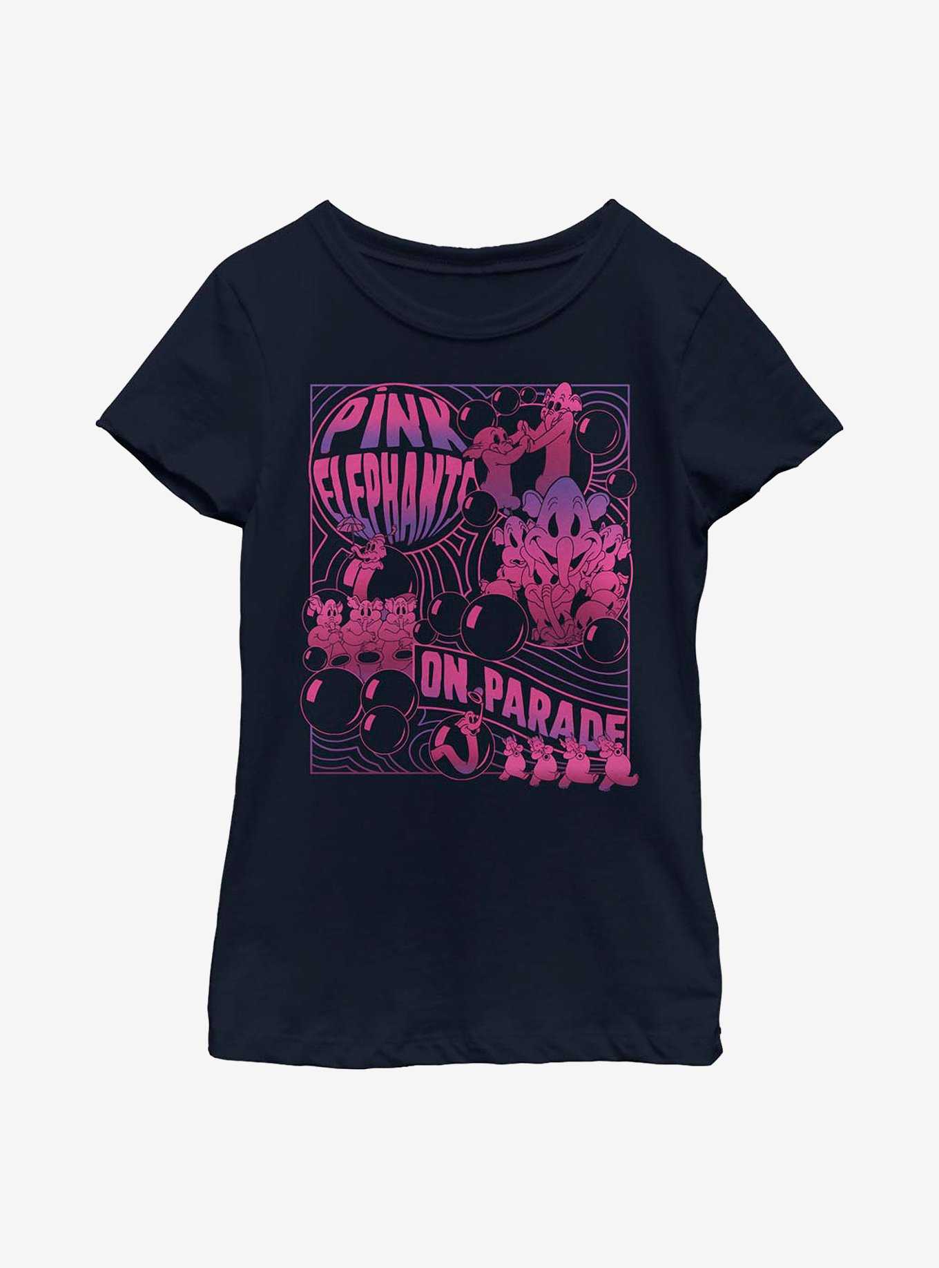 Disney Dumbo Pink Elephants Youth Girls T-Shirt, , hi-res