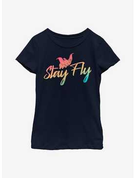 Disney Dumbo Stay Fly Youth Girls T-Shirt, NAVY, hi-res