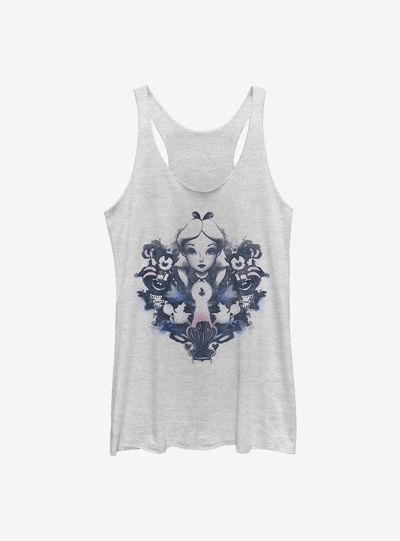 Disney Alice In Wonderland Alice Rorschach Womens Tank Top, WHITE HTR, hi-res