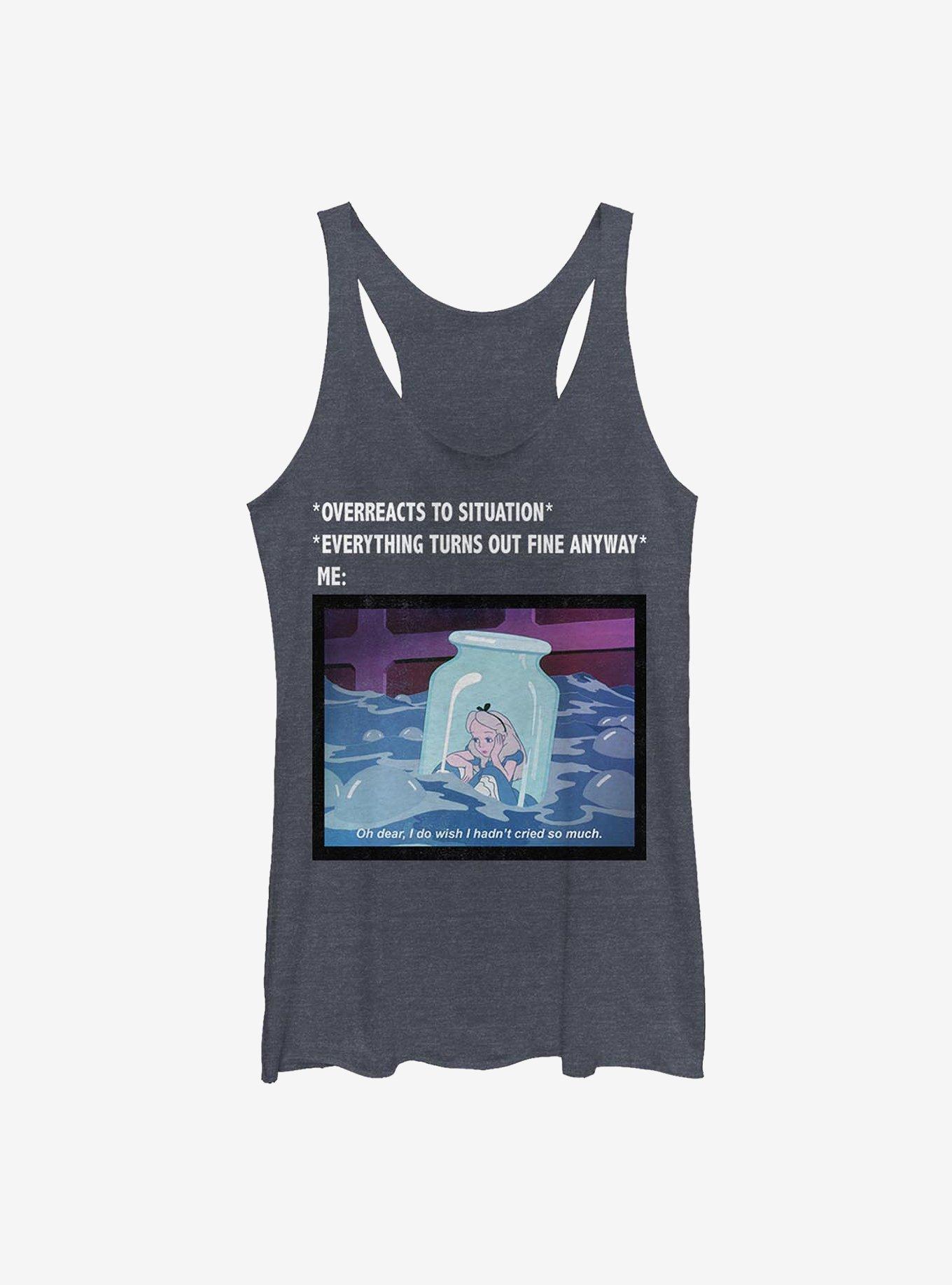 Disney Alice In Wonderland Anxiety Meme Womens Tank Top, , hi-res