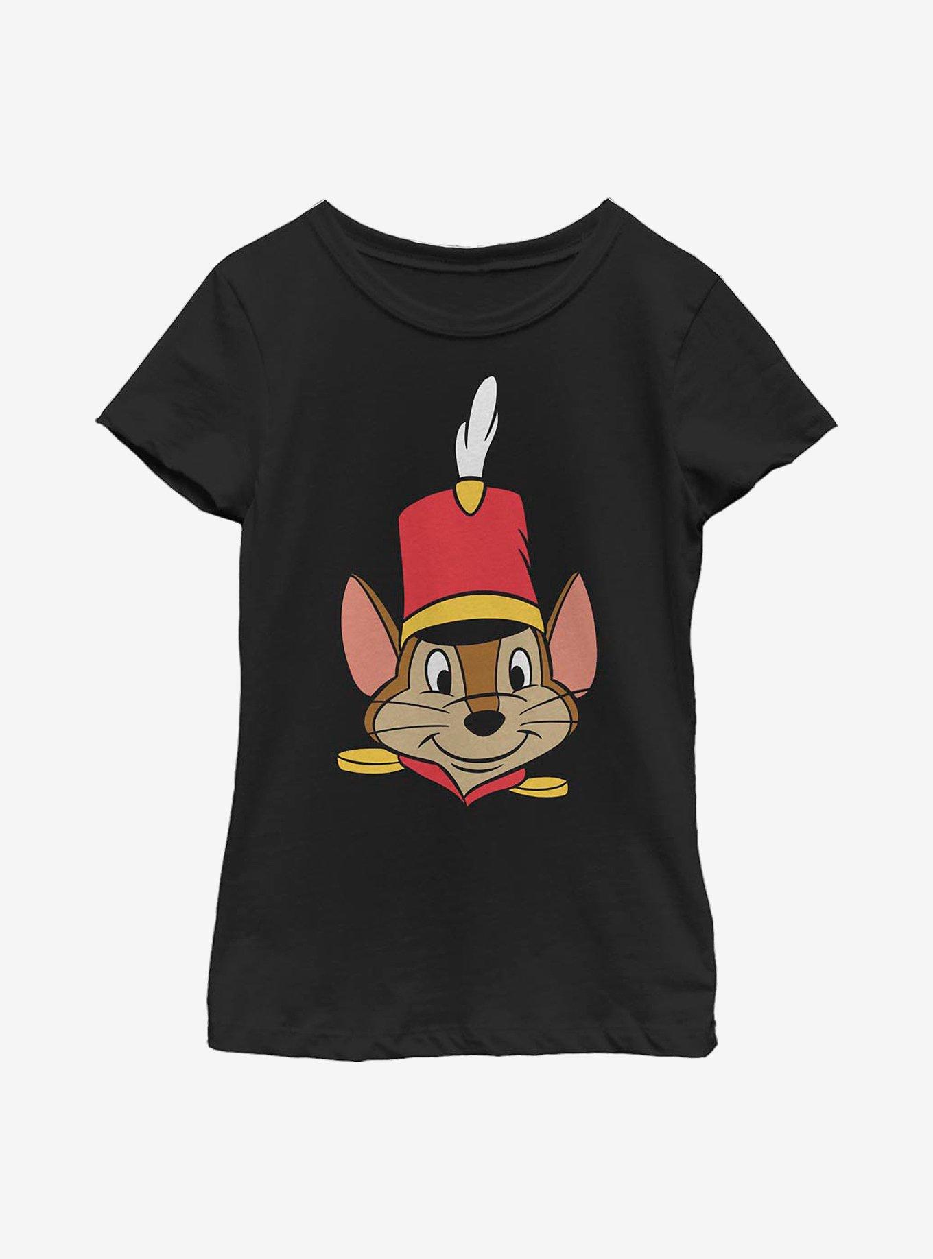 Disney Dumbo Timothy Big Face Youth Girls T-Shirt, , hi-res