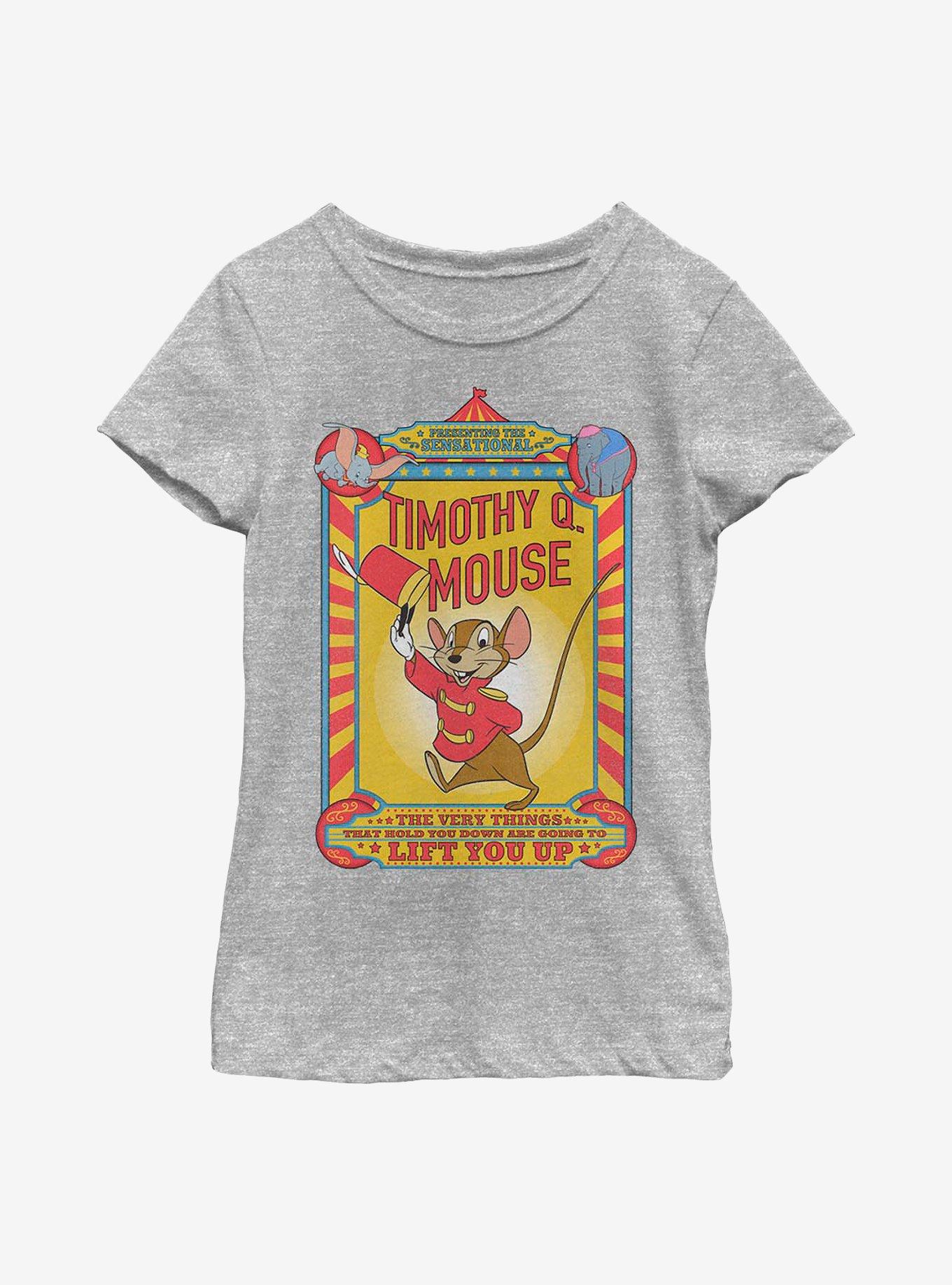 Disney Dumbo Timothy Mouse Poster Youth Girls T-Shirt, , hi-res