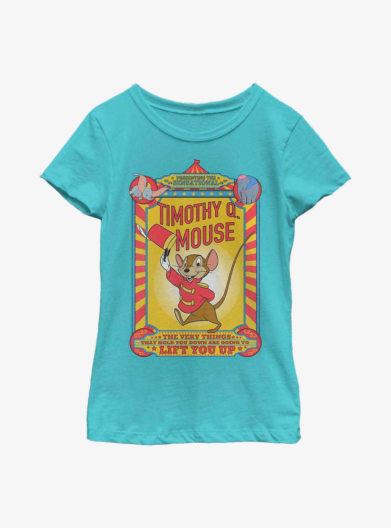 Disney Dumbo Timothy Mouse Poster Youth Girls T-Shirt, , hi-res
