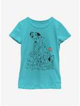 Disney 101 Dalmatians Dog Pile Youth Girls T-Shirt, TAHI BLUE, hi-res