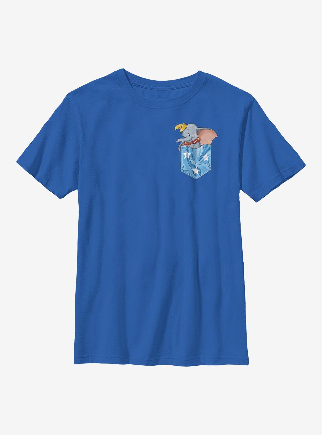 Disney Dumbo Faux Pocket Youth T-Shirt, ROYAL, hi-res