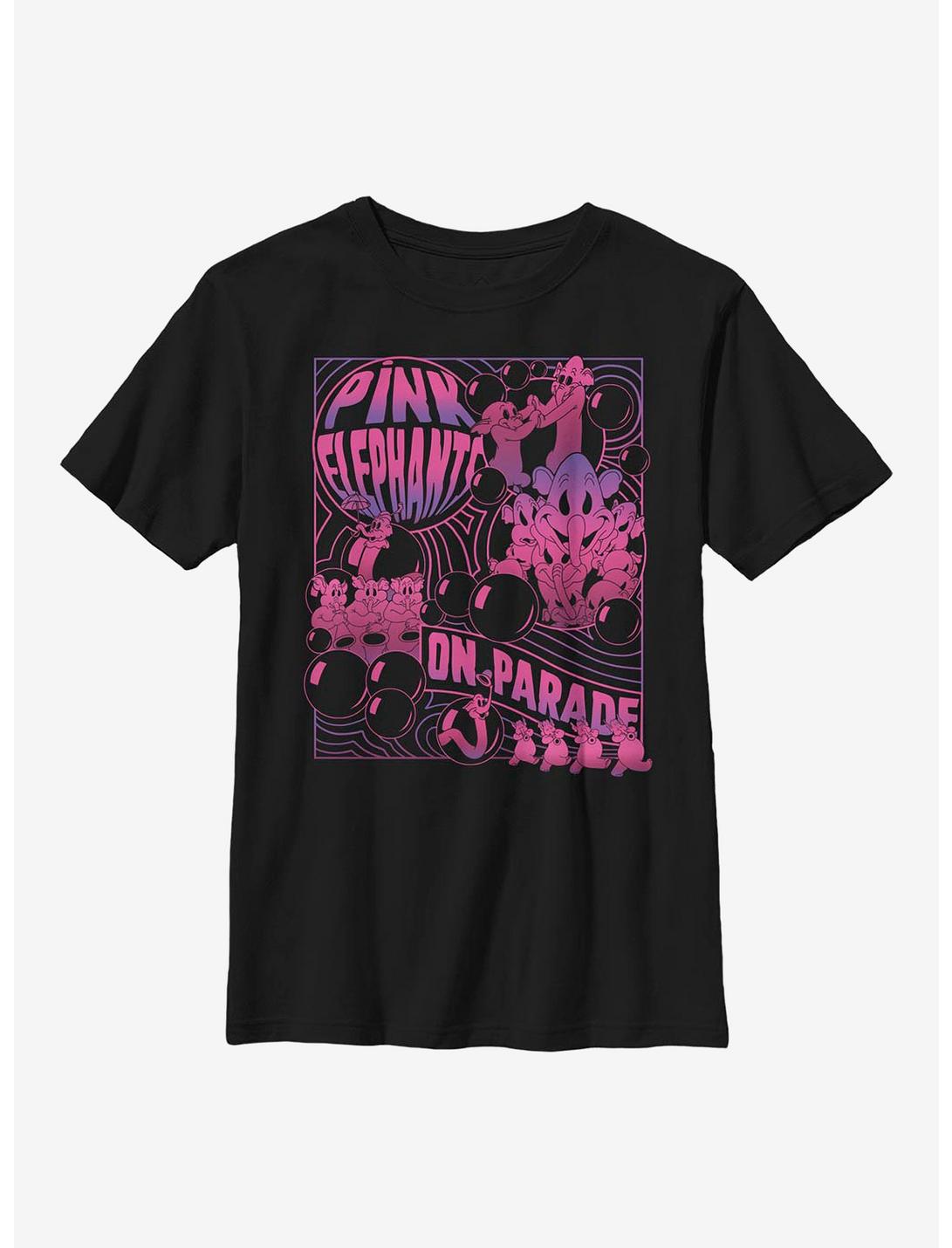 Disney Dumbo Pink Elephants Youth T-Shirt, BLACK, hi-res