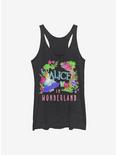 Disney Alice In Wonderland Neon Alice Womens Tank Top, BLK HTR, hi-res