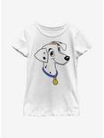 Disney 101 Dalmatians Perdita Big Face Youth Girls T-Shirt, WHITE, hi-res