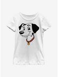 Disney 101 Dalmatians Pongo Big Face Youth Girls T-Shirt, WHITE, hi-res