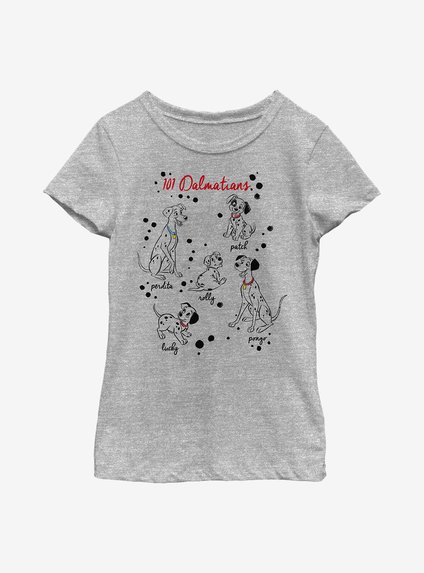 Disney 101 Dalmatians Puppy Names Youth Girls T-Shirt, , hi-res