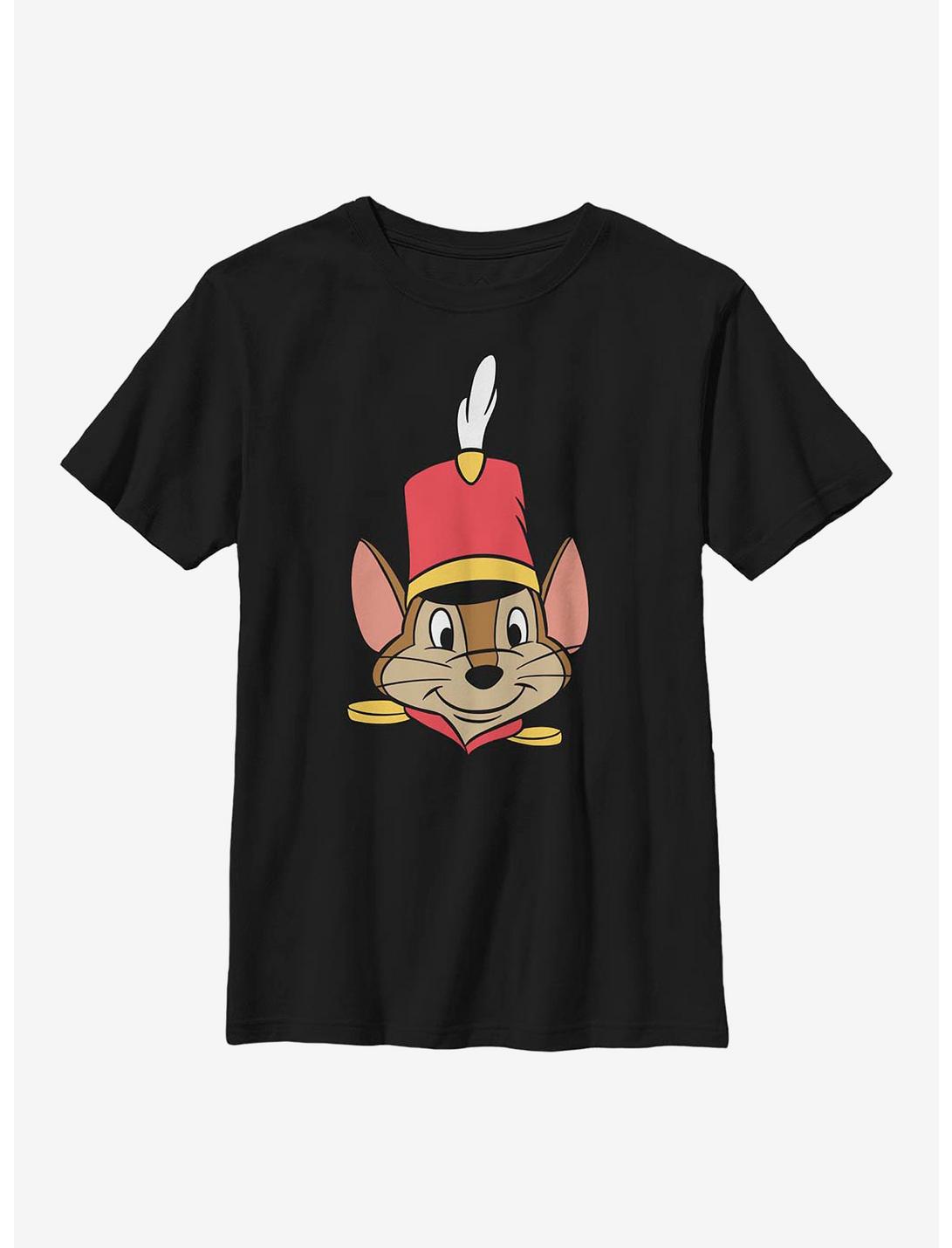 Disney Dumbo Timothy Big Face Youth T-Shirt, BLACK, hi-res
