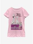 Disney 101 Dalmatians Vintage Poster Variant Youth Girls T-Shirt, PINK, hi-res