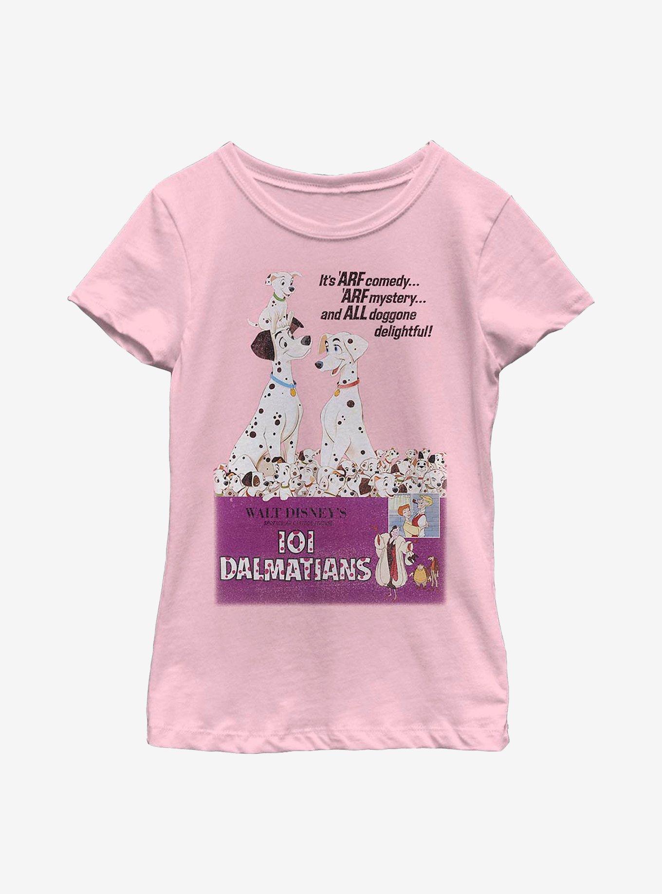 Disney 101 Dalmatians Vintage Poster Variant Youth Girls T-Shirt, , hi-res