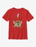 Disney Dumbo Timothy Big Face Youth T-Shirt, RED, hi-res