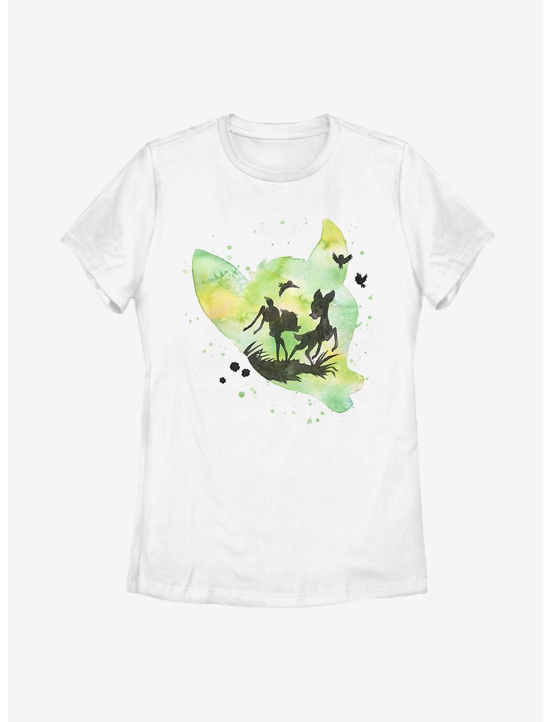 Disney Bambi Watercolor Bambi Womens T-Shirt, WHITE, hi-res