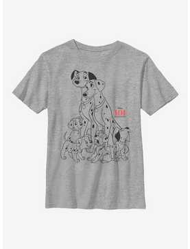Disney 101 Dalmatians Dog Pile Youth T-Shirt, , hi-res