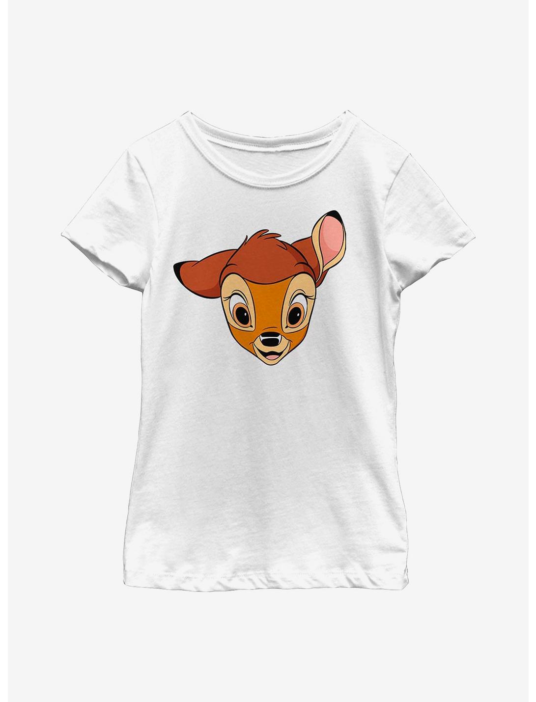 Disney Bambi Big Face Youth Girls T-Shirt, WHITE, hi-res