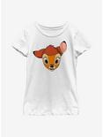 Disney Bambi Big Face Youth Girls T-Shirt, WHITE, hi-res