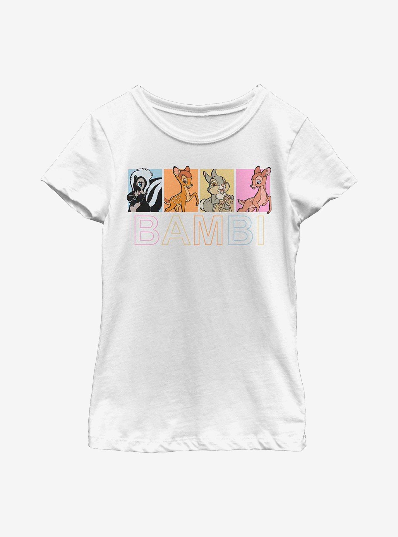 Disney Bambi Characters Box Up Youth Girls T-Shirt, , hi-res