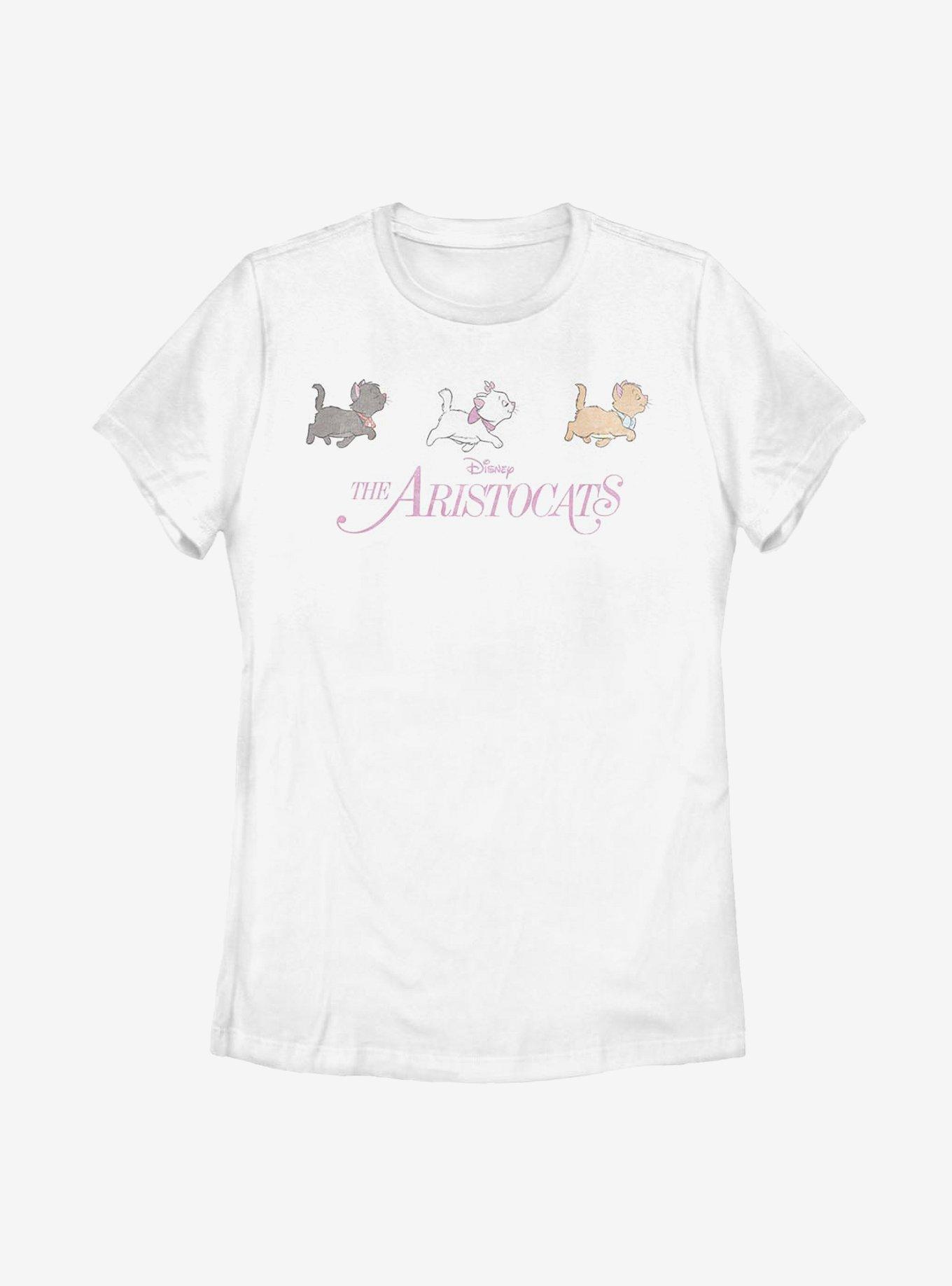 Disney The Aristocats Railroad Walk Womens T-Shirt, WHITE, hi-res