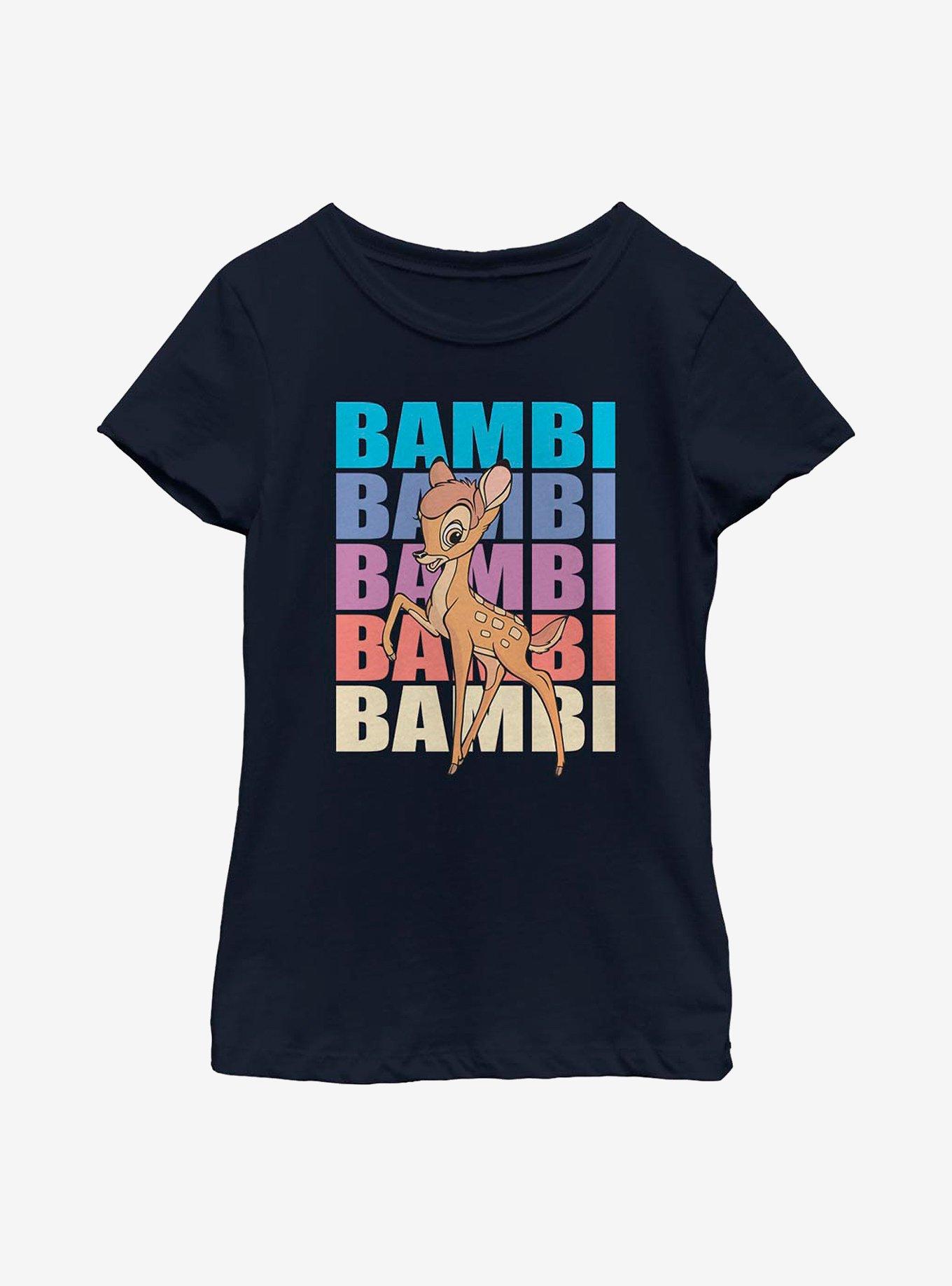 Disney Bambi Name Stacked Youth Girls T-Shirt, , hi-res