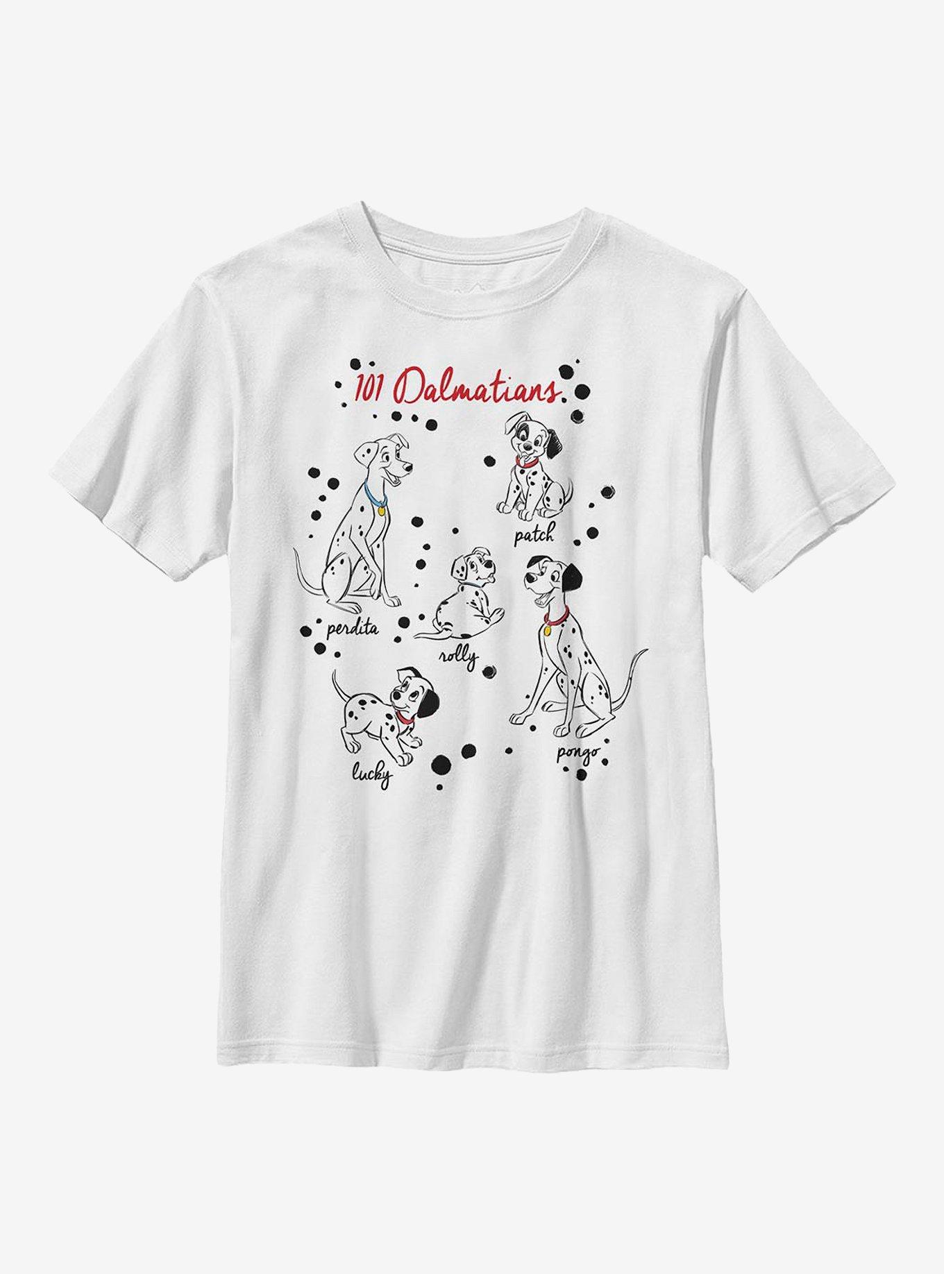 Disney 101 Dalmatians Puppy Names Youth T-Shirt, , hi-res