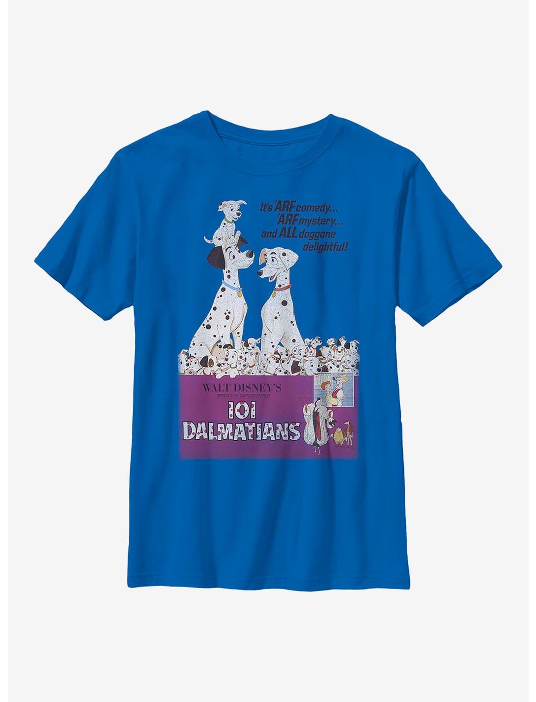 Disney 101 Dalmatians Vintage Poster Variant Youth T-Shirt, ROYAL, hi-res