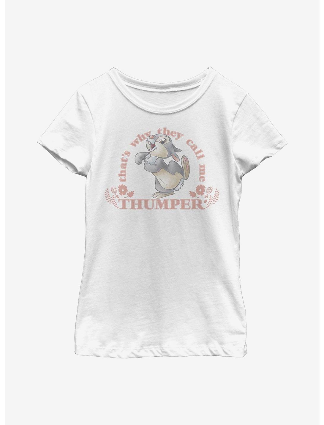Disney Bambi Call Me Thumper Youth Girls T-Shirt, WHITE, hi-res