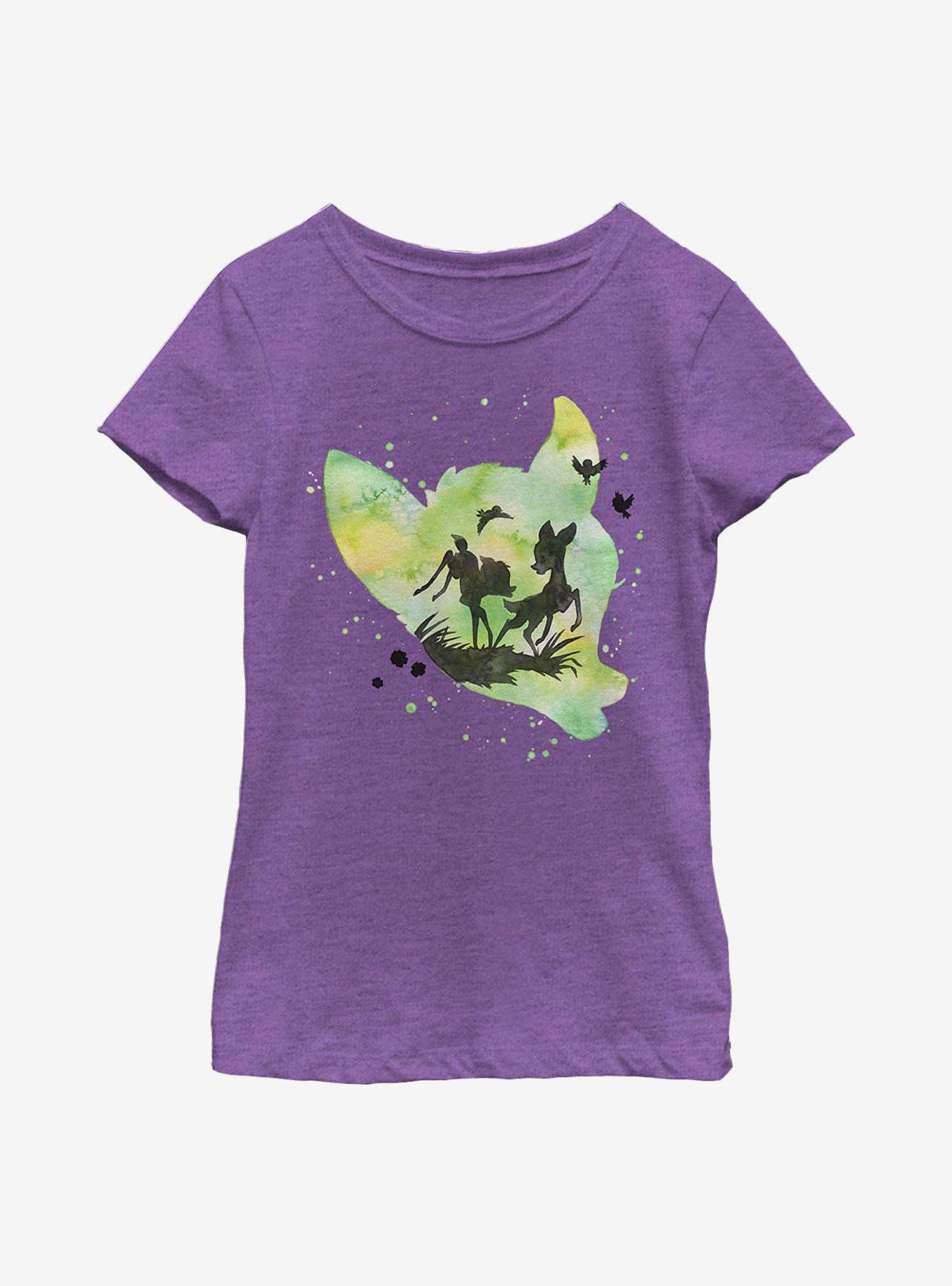 Disney Bambi Watercolor Bambi Youth Girls T-Shirt, , hi-res