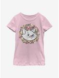 Disney The Aristocats Circle Floral Marie Youth Girls T-Shirt, PINK, hi-res