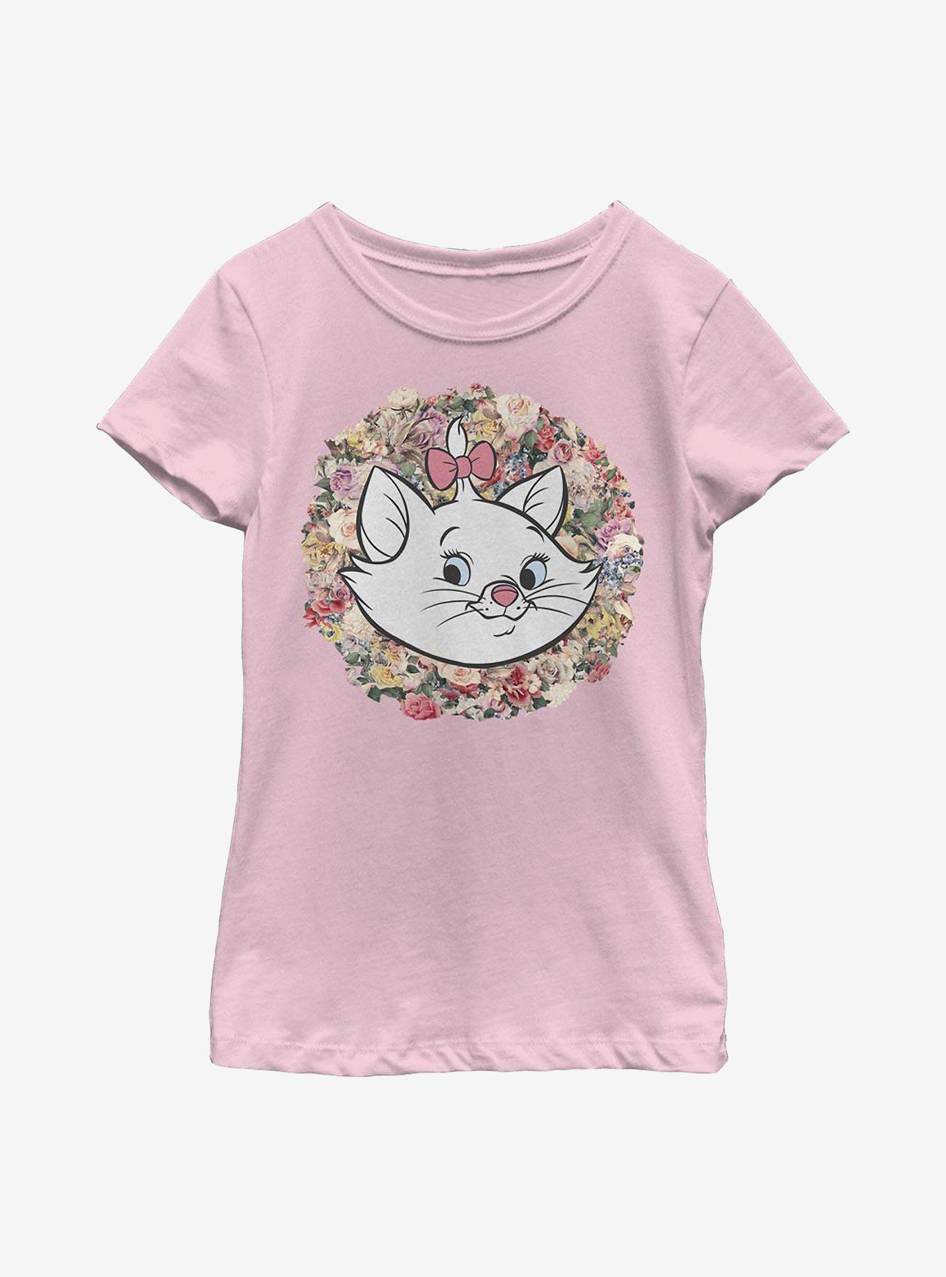 Disney The Aristocats Circle Floral Marie Youth Girls T-Shirt, , hi-res