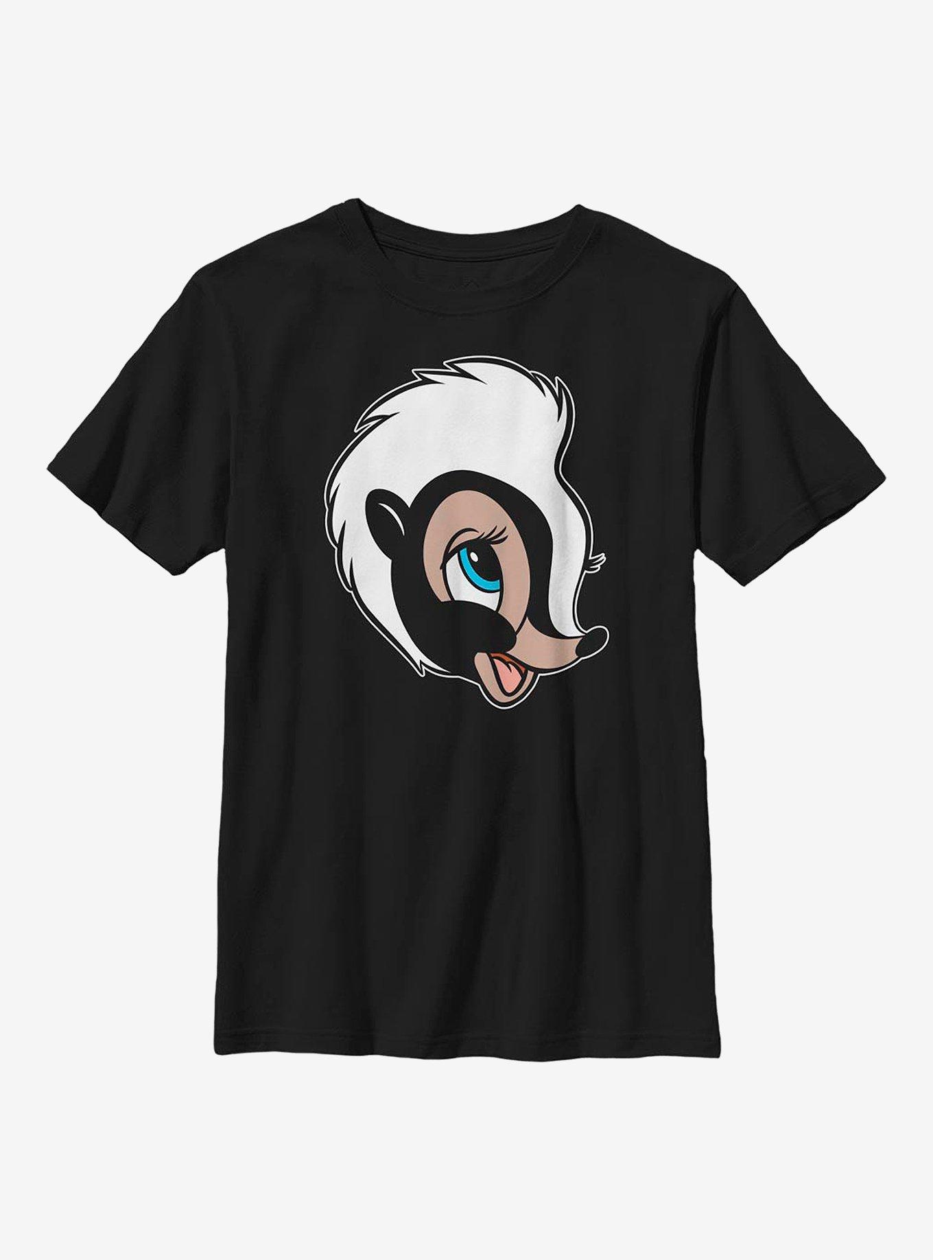 Disney Bambi Flower Big Face Youth T-Shirt, BLACK, hi-res