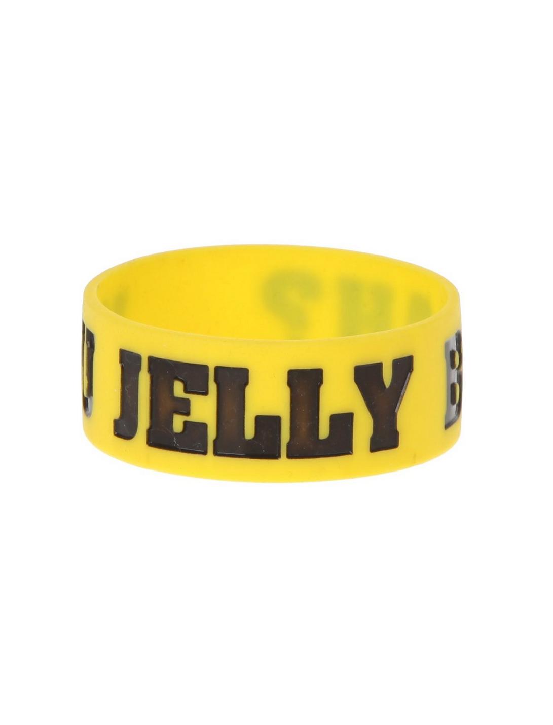 Yellow Y U Jelly Brah? Rubber Bracelet, , hi-res