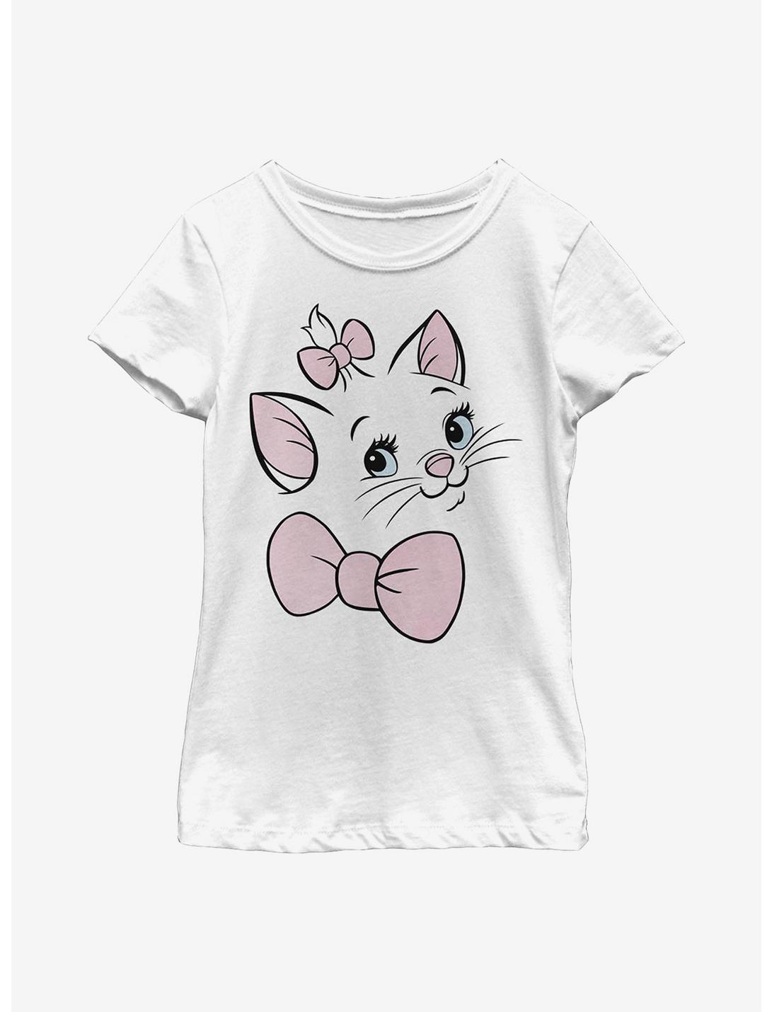 Disney The Aristocats Marie Big Face Youth Girls T-Shirt, WHITE, hi-res