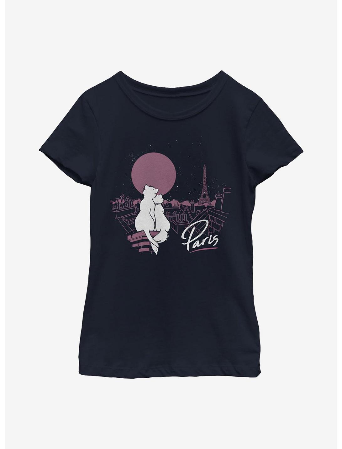 Disney The Aristocats Together In Paris Youth Girls T-Shirt, NAVY, hi-res