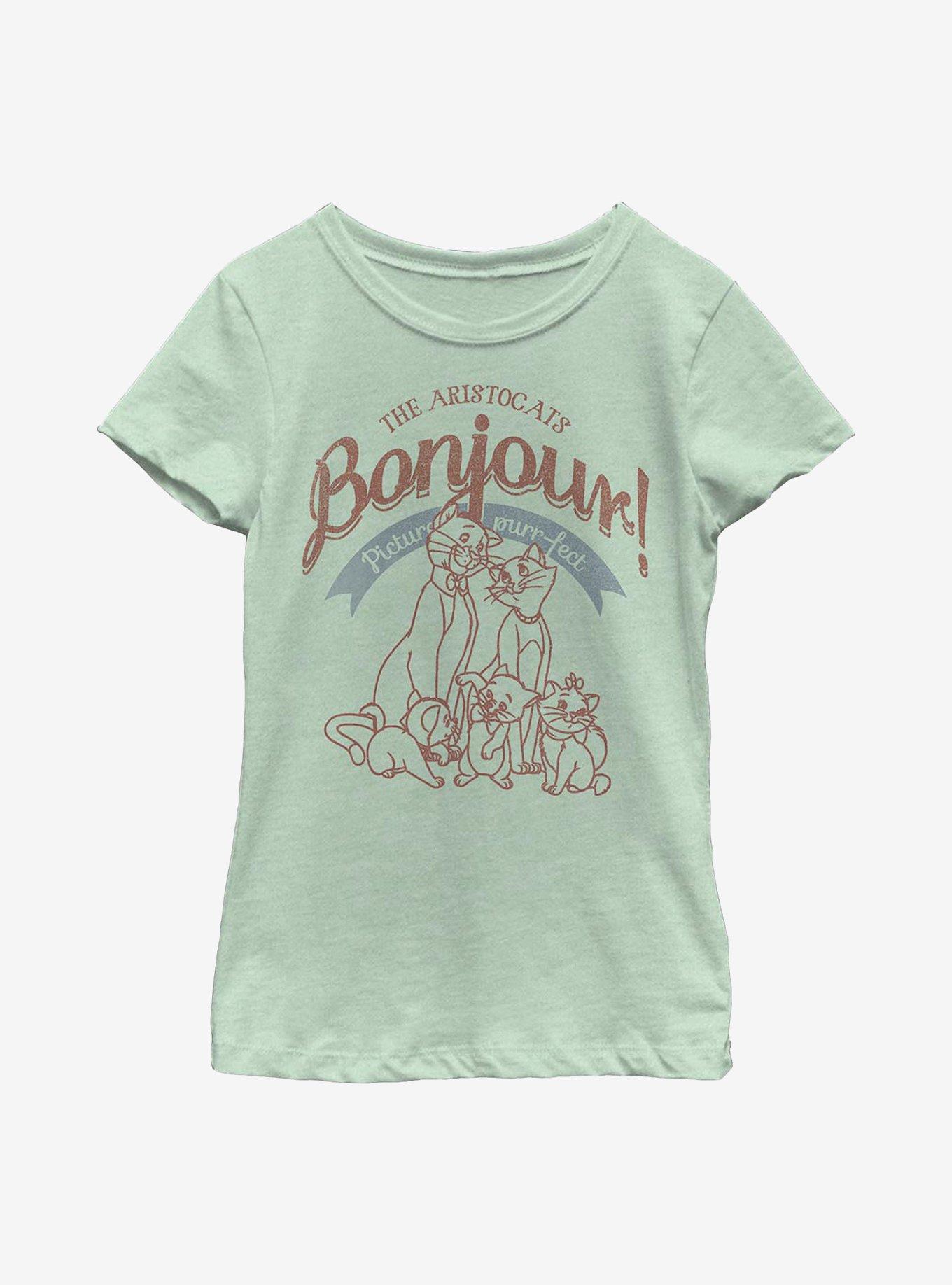 Disney The Aristocats Vintage Cats Youth Girls T-Shirt, MINT, hi-res