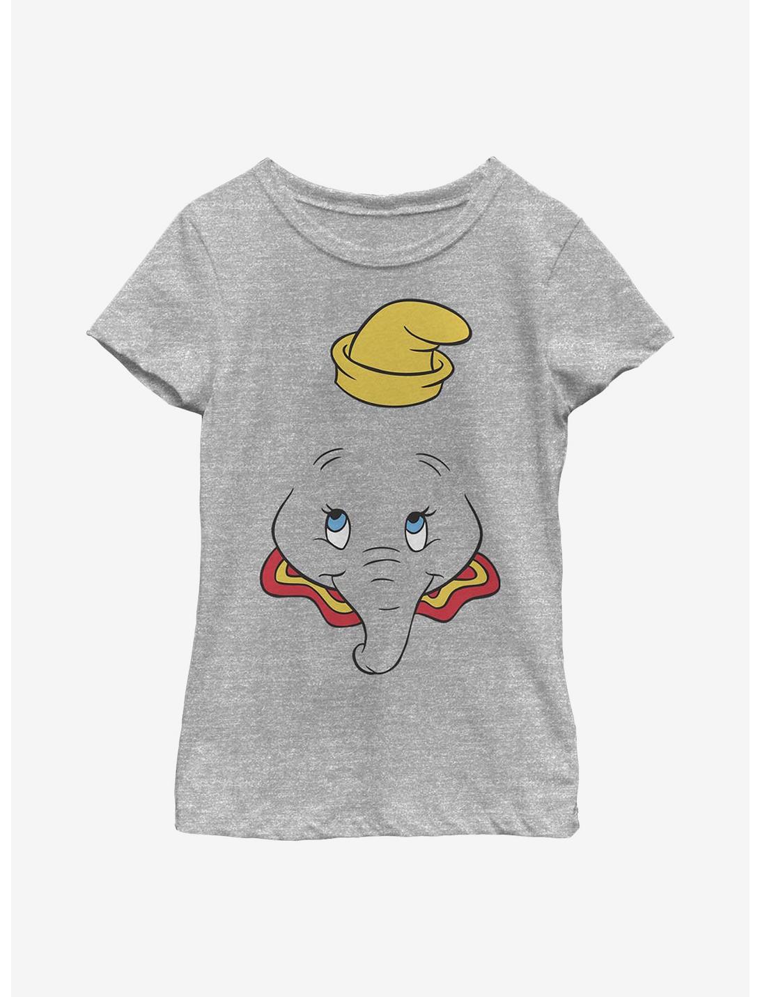 Disney Dumbo Big Face Youth Girls T-Shirt, ATH HTR, hi-res