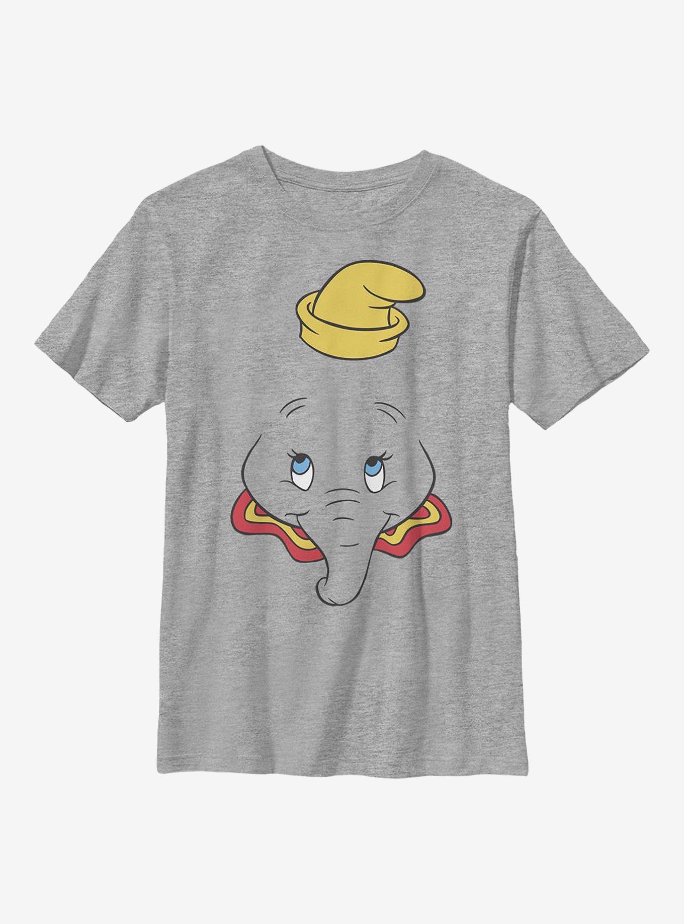 Disney Dumbo Big Face Youth T-Shirt, ATH HTR, hi-res