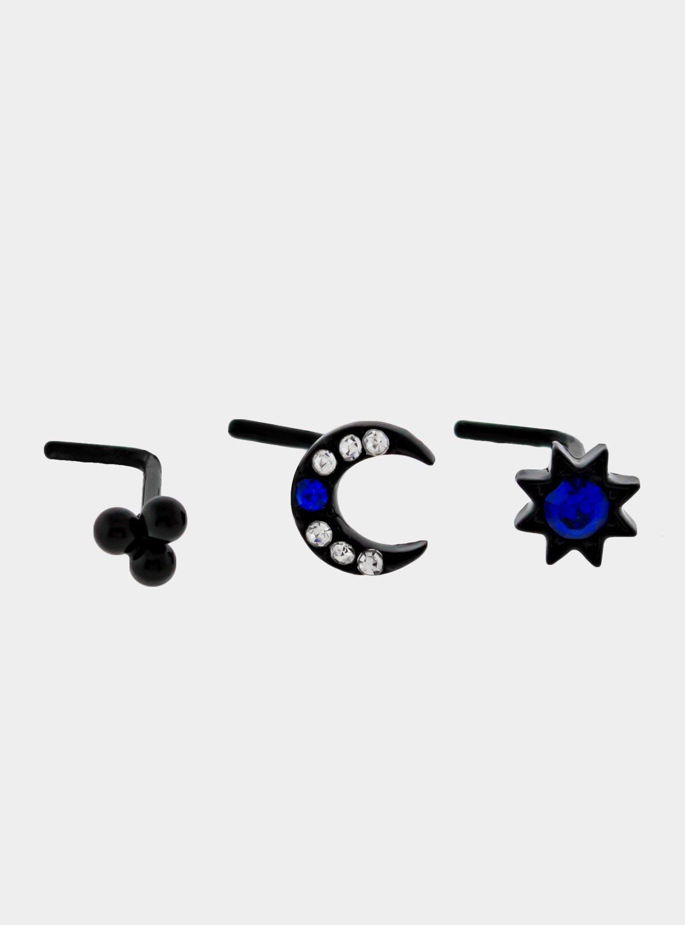 Steel Celestial Nose Stud 3 Pack, MULTI, hi-res