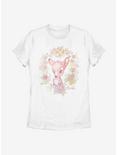 Disney Bambi Watercolor Floral Womens T-Shirt, WHITE, hi-res