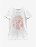 Disney Bambi Watercolor Floral Youth Girls T-Shirt, WHITE, hi-res