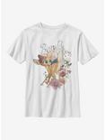 Disney Bambi Floral Youth T-Shirt, WHITE, hi-res