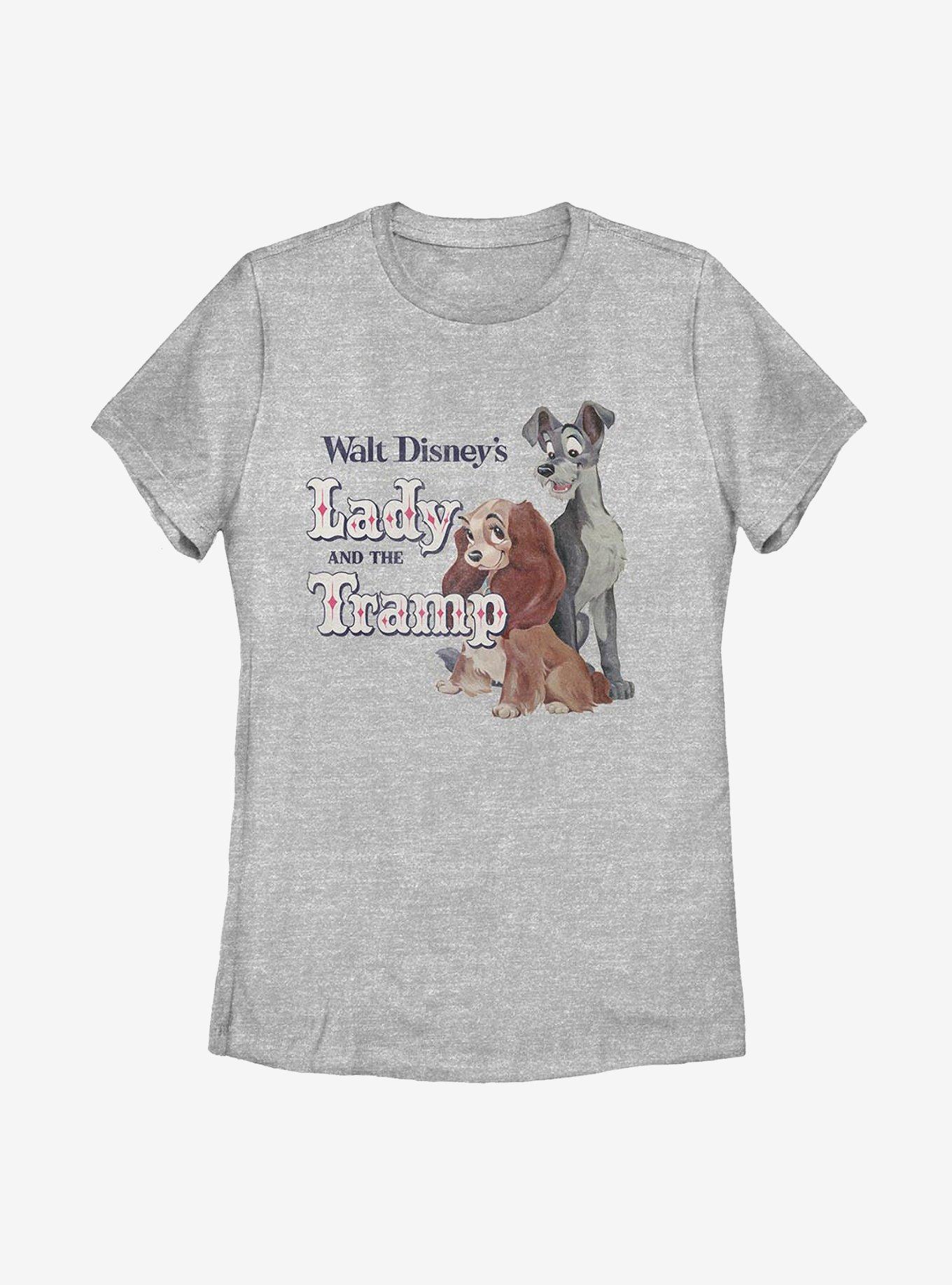 Disney Lady And The Tramp Classic Womens T-Shirt, ATH HTR, hi-res
