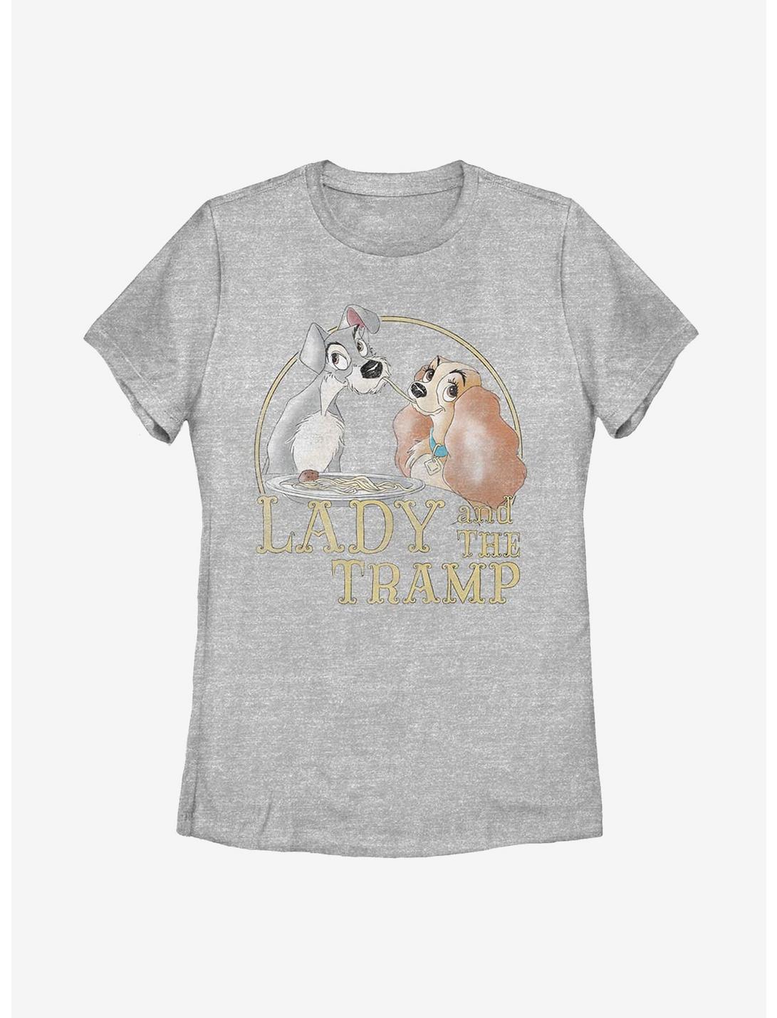 Disney Lady And The Tramp Lady Tramp Spaghetti Womens T-Shirt, ATH HTR, hi-res